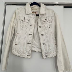 Abercrombie and Fitch white jean jacket
